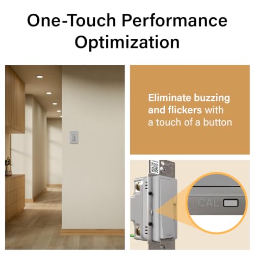 Legrand Radiant 150W LED Dimmer Light Switch 3-Way Rocker Gray 1 Pack - color: Gray