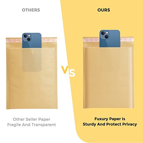 Fuxury Kraft Bubble Mailers 6x10" Padded Envelopes 50 Pack Usable Size 6x9" - color: Brown, size: 6x10" 50PC