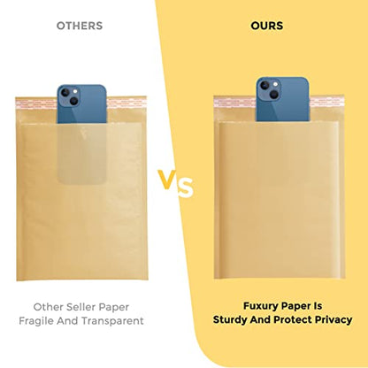 Fuxury Kraft Bubble Mailers 6x10" Padded Envelopes 50 Pack Usable Size 6x9" - color: Brown, size: 6x10" 50PC
