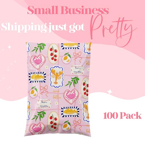 Pretty Package Store Poly Mailers 6x9, Ciao Bella, 100 Pack - color: Ciao Bella, size: 6x9