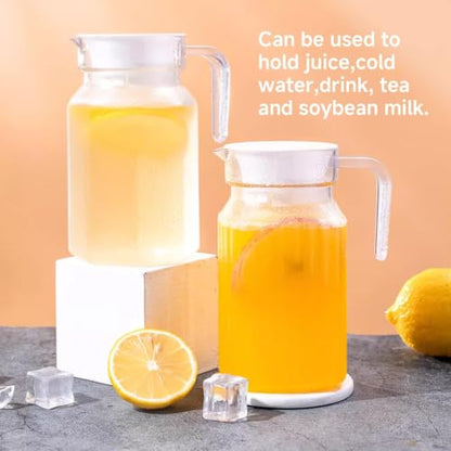 34 oz Acrylic Pitcher with Lid and Spout,1100ml Hot/Cold Water Jug for Iced Tea Pitcher for Coffee, Juice and Iced Tea Beverage Carafe with Lid (1100ml) - size: 37.2 Ounces