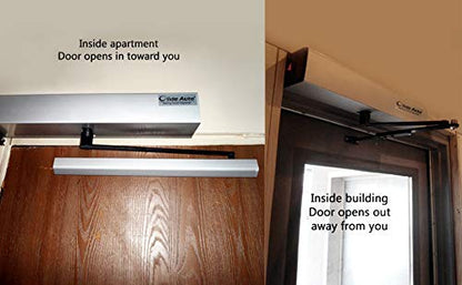 Olideauto DSW120 Automatic Door Opener for Handicapped with Wired Stainless Steel Handicap Push Buttons