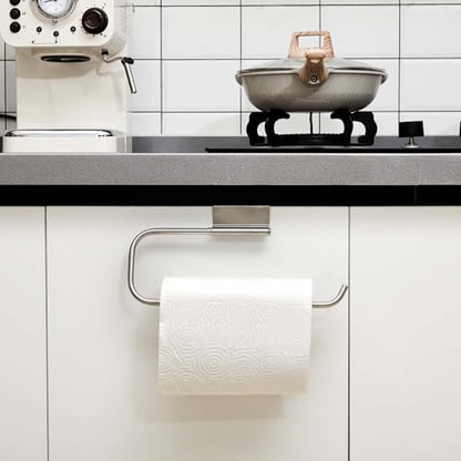 Yaocom 12.4 Inches Cabinet Door Paper Towel Holder, Silver - color: Silver