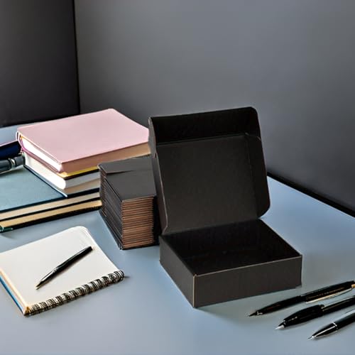 9x6x2 Black Shipping Boxes for Small Business, Packing, 25 Pack - color: Black, size: 9x6x2-Inch