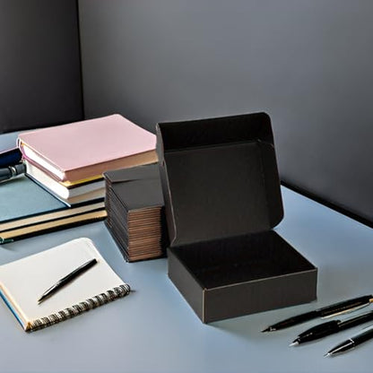 9x6x2 Black Shipping Boxes for Small Business, Packing, 25 Pack - color: Black, size: 9x6x2-Inch