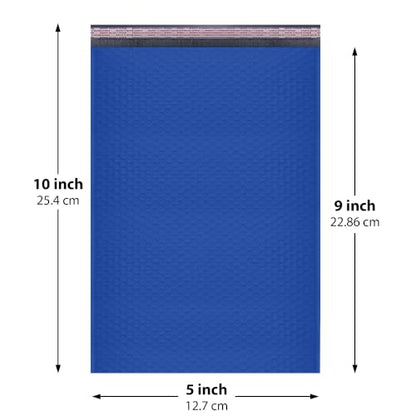 Royal Blue Bubble Mailers 5x10, Poly Padded Envelopes #00, 250 Pack - color: Royal Blue, size: 5"x10" / 250 Pack