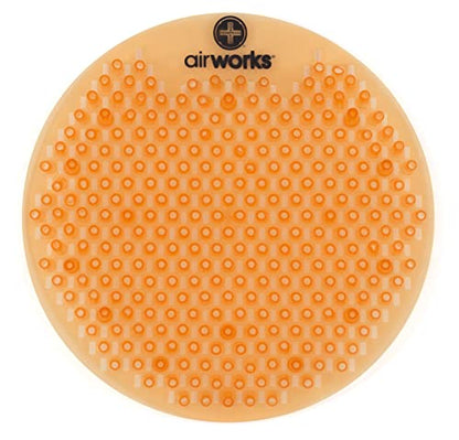 AirWorks AWSFUS231-BX Splash Free Urinal Screen, Citrus Grove, Light 0.22 lb., 8" Height, 6" Width, Orange (Pack of 10) - color: Light Orange Citrus Grove