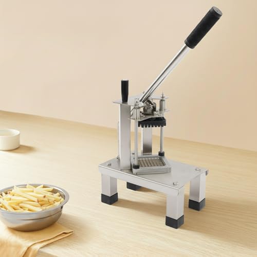 Commercial Vegetable Chopper, Stainless Steel French Fry Cutter Potato Dice
