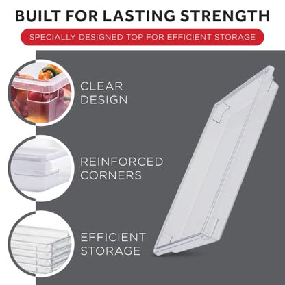 Winco 18" x 26" Clear Food Storage Box - size: 18" x 26", style: 3.5" Deep