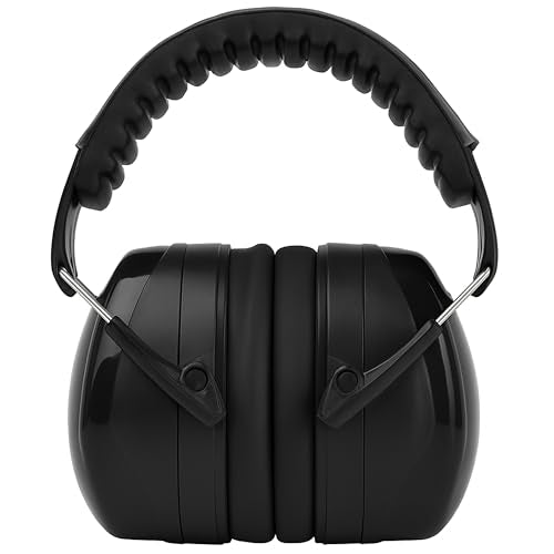 G & F Products Safety Ear Muffs 2 Pack, 34dB NRR Hearing Protection with Adjustable Headband for Shooting, Work & Kids - color: Black