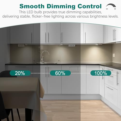 DiCUNO G8 LED Bulb Dimmable, 20W Equivalent, Natural White 4000K, 10-Pack - color: Natural White 4000k