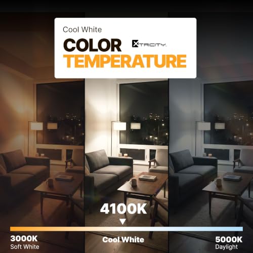 Xtricity Compact Fluorescent Light Bulbs T2 Spiral, E26 Base (4 Pack) - color: 4100k Cool White