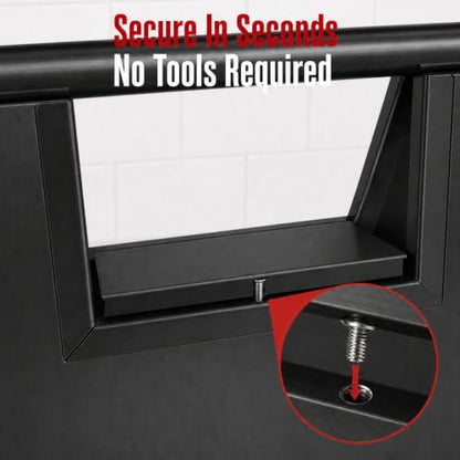 2 Pcs Stainless Steel Wet Floor Sign 24 Inch Caution Sign Black - color: Black