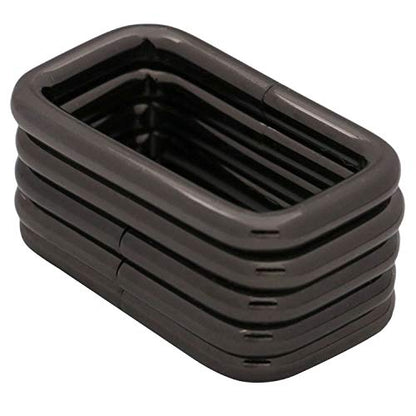 BIKICOCO Metal Rectangle Ring Buckles Square Strap Webbing Belt Rings for Bag Purse Non Welded 1-1/4 x 5/8 Inch - color: Gunmetal X 20 Pcs