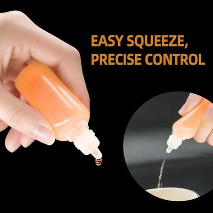 10Pcs 15ml Plastic Dropper Bottles, 0.5oz Small Squeeze Leakproof Dropper Bottle with Childproof Cap and Plug, Reusable Portable Eye Liquid Container for Travel Yellow - color: Yellow Cap