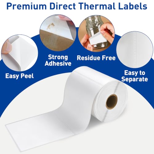 ESSENTIAL 4" x 4" Direct Thermal Shipping Labels (350 Labels, 1 Roll) - size: 4"x4"
