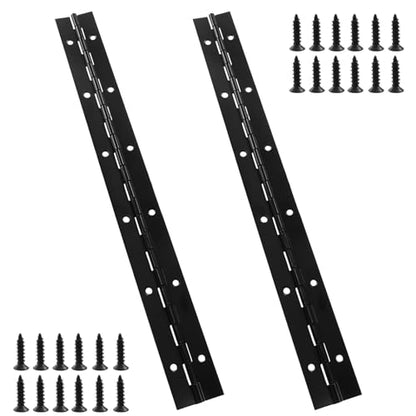 2Pcs 12 Inch Heavy Duty Piano Hinges, Black - size: 12 Inch