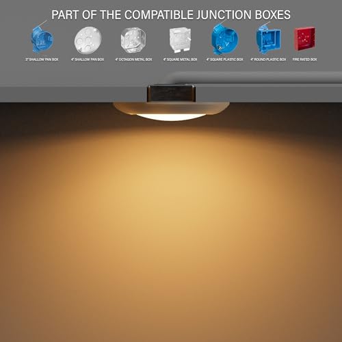 6 Inch LED Low Profile Disk Light with Night Light, 120VAC, 15W, 5CCT Color Changing, 1000LM, Dimmable, ETL, Shower Wet Rated Screw in Flush Mount Ceiling Light, White/8 Packs - color: 8 Packs 5CCT White With Night Light, size: 6inch