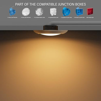 6 Inch LED Low Profile Disk Light with Night Light, 120VAC, 15W, 5CCT Color Changing, 1000LM, Dimmable, ETL, Shower Wet Rated Screw in Flush Mount Ceiling Light, White/8 Packs - color: 8 Packs 5CCT White With Night Light, size: 6inch