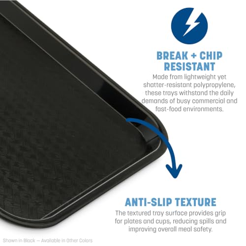 Carlisle Cafe Tray, Fast Food Restaurant Tray, 10 x 14, 1 Ct, Slate Blue - size: 0.6" x 0.5" x 0.2"