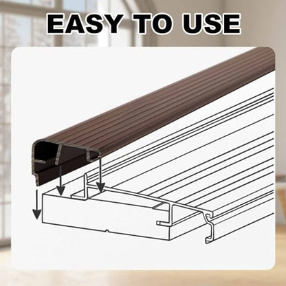 2 Pcs 36" L Fixed Vinyl Sill Threshold Cap 1-3/8 Inches High, Dark Brown - color: Dark Brown, size: 1-3/8,36 Inch