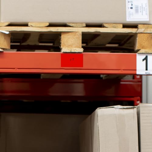 Red Rectangle Labels 3" x 2" Color Coding Stickers Roll 500 Pcs - color: Red