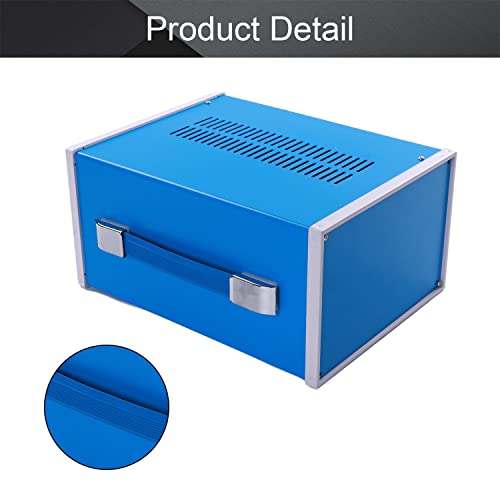 Fielect 10.71" x 5.43" x 8.39" Dustproof Electronic Junction Box Enclosure Project Box for Electronic Projects Metal Blue - size: 10.71" x 5.43" x 8.39"