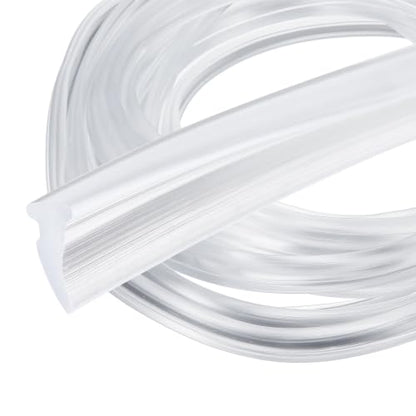 PATIKIL 2Pcs Weather Stripping Door Seal 13/64" Slot, 16.4Ft, Clear, PVC - color: Clear, size: 13/64" Slot, 16.4Ft