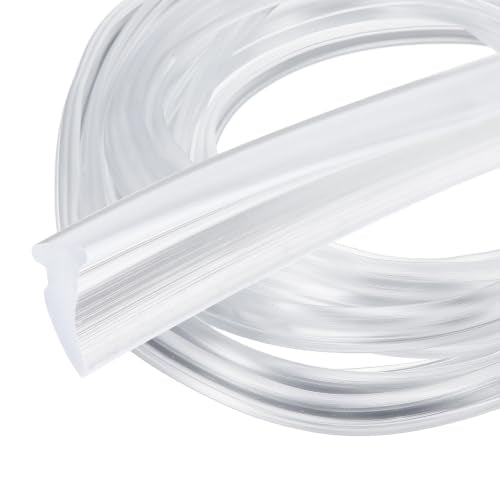 PATIKIL 2Pcs Weather Stripping Door Seal 13/64" Slot, 16.4Ft, Clear, PVC - color: Clear, size: 13/64" Slot, 16.4Ft