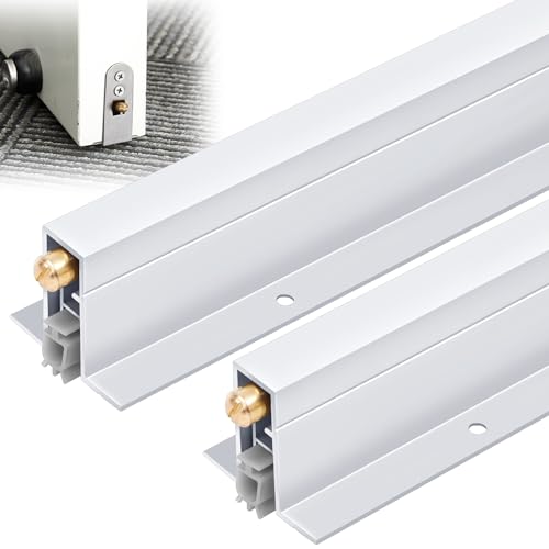 Yaocom 2 Pack 36 Inch Automatic Door Bottom Seal 9/16''w x 36''l x 1-3/8''h Aluminum Automatic Door Sweep