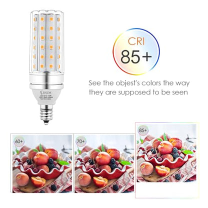 E12 LED Bulbs 12W Candelabra led Light Bulb,100 Watt Equivalent 1200lm Warm White 3000K E12 Base LED Chandelier Light Bulbs Non-Dimmable LED Corn Bulbs, Pack of 6 - color: E12-12w-3000k-6pcs