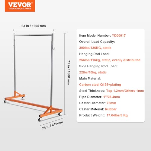 VEVOR Z Rack Industrial Grade Z Base Garment Rack Rolling Sturdy Steel - style: 3 Packs