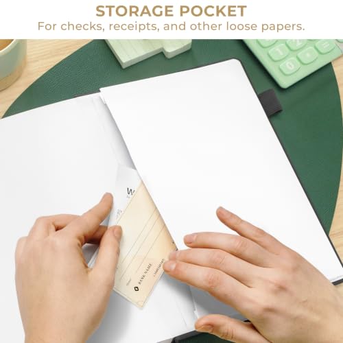 Clever Fox Check Register Book, Checkbook Ledger, 7x10 Black - color: Black, size: Smaller than A4 (7" x 10")