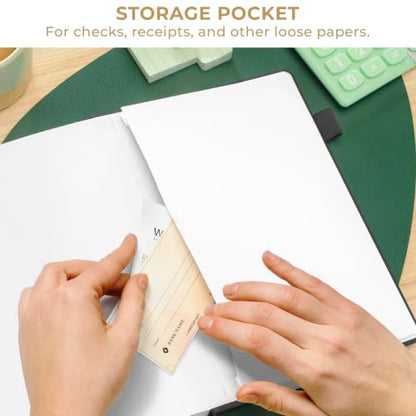 Clever Fox Check Register Book, Checkbook Ledger, 7x10 Black - color: Black, size: Smaller than A4 (7" x 10")