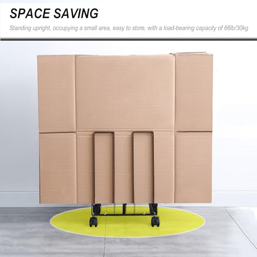Carton Stand for Boxes, White Carton Storage Rack with Wheels - color: White