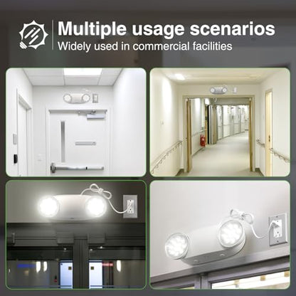 FREELICHT 1 Pack Led Emergency Lights with Round Head, 4FT Plug in Cord - size: 1 pack