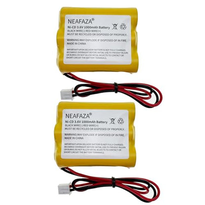 3.6v 1000mAh Ni-CD Exit Sign Emergency Light Battery Pack Compatible with OSA107 PowerSonic A5289-1 DISON KRH-15/51 KRH15/51 JLEU9 (2-Pack)