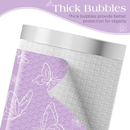 Metronic Bubble Mailers 6x10 Inch 50 Pack Purple Butterfly Padded Mailers - color: Purple Butterfly, size: 6x10" 50PC