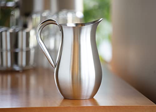 Service Ideas Bell Pitcher, 67.6oz, Stainless Steel