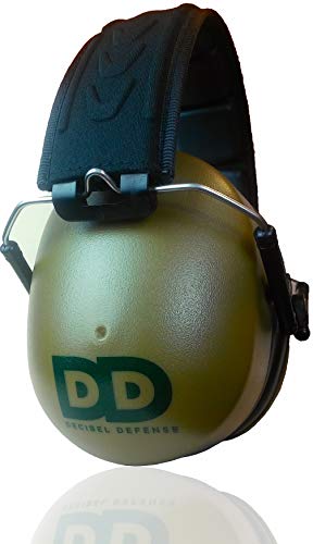 Decibel Defense Ear Protection, 37 dB NRR Ear Muffs (GREEN) - color: Green, size: Regular