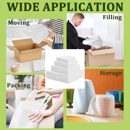 200PCS Foam Pouches with 4 Size (12x12", 10x10", 8x8", 6x6") - color: TW-four-size