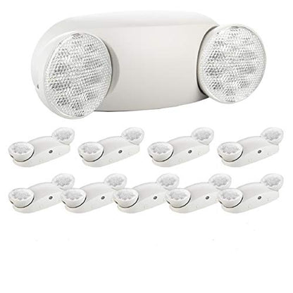 SPECTSUN 10 Pack LED Emergency EXIT Sign Lighting Combo- 120-277V Emergency Exit Lights for Home Power Failure-UL 924 Certified Commercial Emergency Light Fixtures,Ebulb Led Light Bulb - size: 10 Pack
