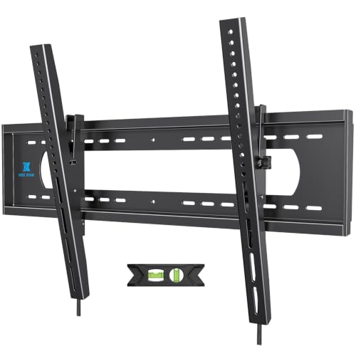85 86 98 100 inch Heavy Duty Tilt TV Wall Mount Bracket for 65-120 inch Large TVS Up to 220LBS, Tilting TV Mount, Max VESA 900×600mm, 16/18/24/32" Studs, Fit Most 65+ 75+ 120 TVs - size: 65-120"