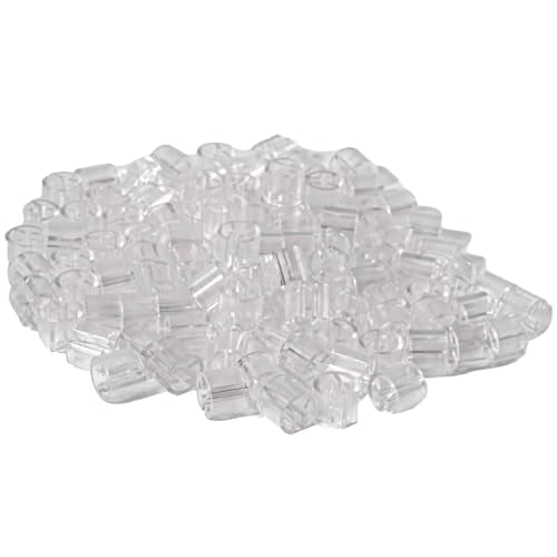 100pcs 3.5mm Plastic Clothes Hangers - Blank Marker for Retail, Laundry & Closet Organization (Bulk Set, Color Coding), Clear - color: Clear