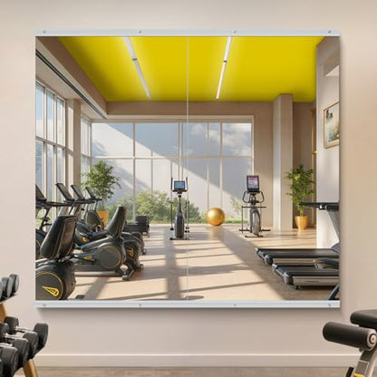 55x30 in Home Gym Mirrors,2-Pack,Frameless,Wall Mounted - size: 55"x30"x2PCS