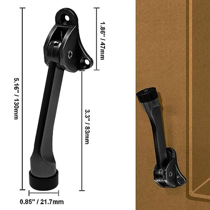 4 Inch KickDown Door Stopper, Black, 4pcs - color: Black, size: 4 Pieces