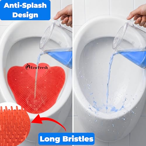 Premium Large Urinal Screen Deodorizer 10 pack of 3D Wave – Anti-Splash Urinal Cake infused with Essential Oils for Long Lasting 30-Day Odor Control in Bathrooms Toilets Offices Schools, Cherry Scent - color: Red