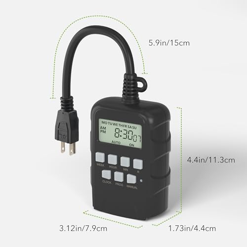 BN-LINK Outdoor 7-Day Programmable Timer Outlet, 2 Outlets, 2 Pack - size: Standard 2 Pack