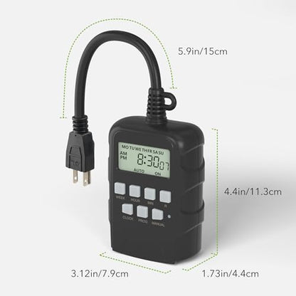 BN-LINK Outdoor 7-Day Programmable Timer Outlet, 2 Outlets, 2 Pack - size: Standard 2 Pack