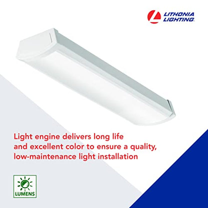 Lithonia Lighting 2' Low-Profile LED Wraparound Light Fixture, 4000K, 120V - color: 4000K Cool White, size: 24 inches, style: 120V
